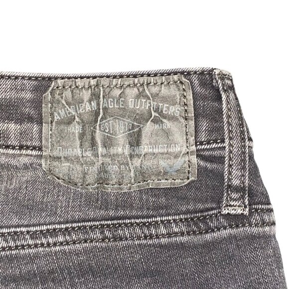American Eagle Black Distressed Jeans Men's 28x30 Extreme Flex Skinny - Picture 8 of 12